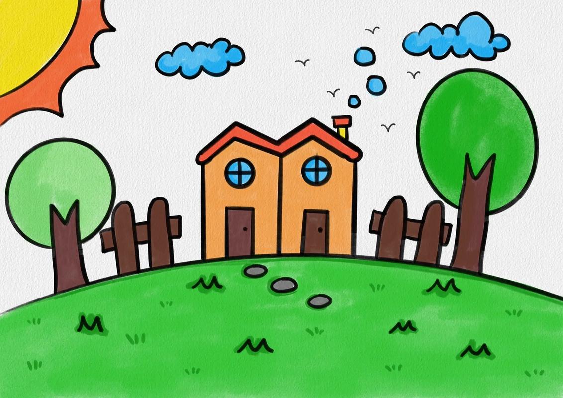 超簡單的春天風景簡筆畫教程.春天在哪里春天當然在家門口啦 -