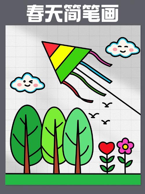 春天簡筆畫 又到了萬物復蘇的春天.