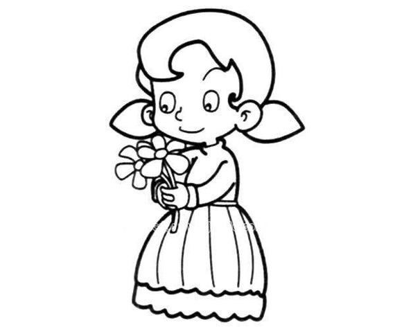 人物簡筆畫女孩 人物簡筆畫女孩全身