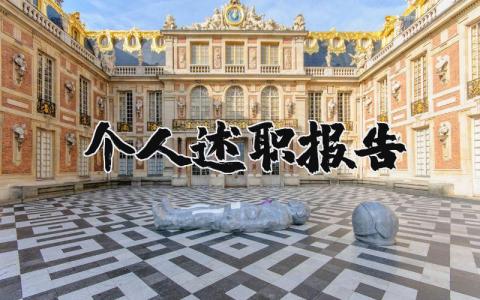 個人述職報告精選31篇