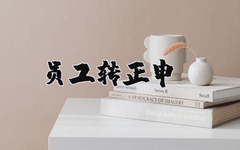 員工轉正申請精選20篇