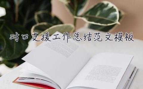 對口支援工作總結范文模板