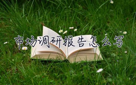 市場調研報告怎么寫 酒店市場調研報告怎么寫 14篇