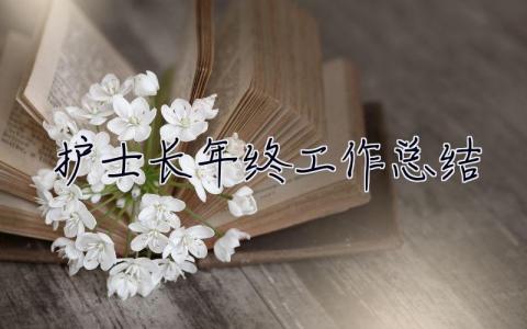 護(hù)士長(zhǎng)年終工作總結(jié) 27篇