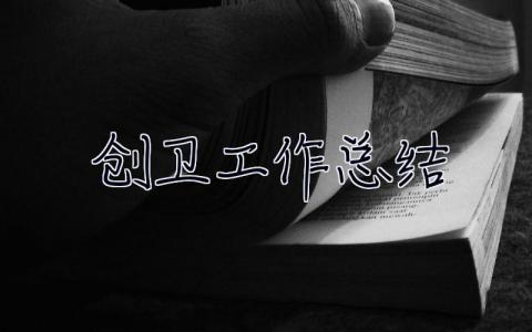 創衛工作總結 創衛工作總結范文