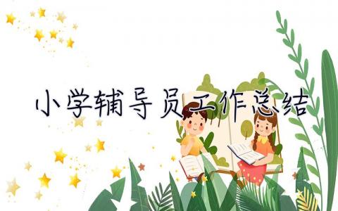 小學輔導員工作總結 小學輔導員工作總結2023年