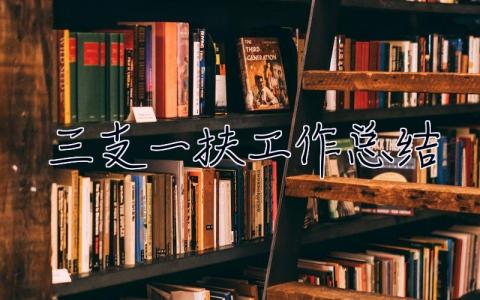 三支一扶工作總結 三支一扶工作總結范文