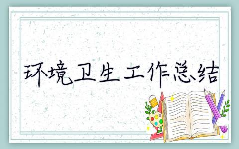 環境衛生工作總結 環境衛生工作總結怎么寫