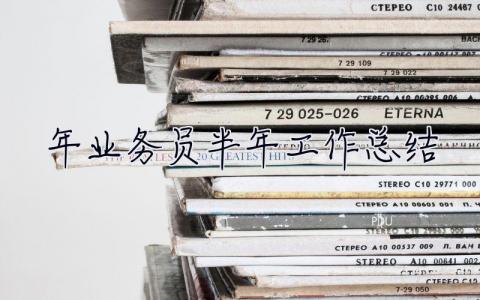 2023年業務員半年工作總結 2023年業務員半年工作總結怎么寫