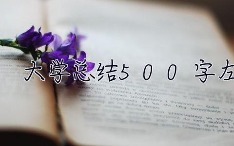 大學總結500字左右 大學總結