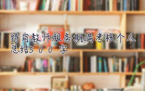 特崗教師服務期滿考核個人總結500字 特崗教師服務期滿考核個人總結