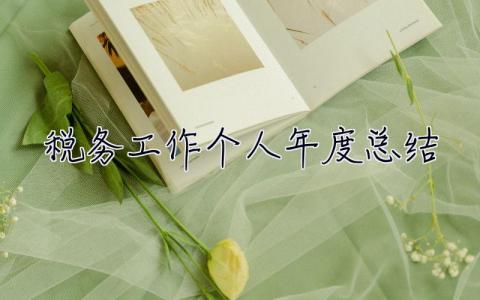 稅務工作個人年度總結2023 稅務工作個人年度總結