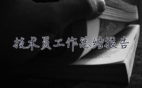 技術員工作總結報告 技術員工作總結