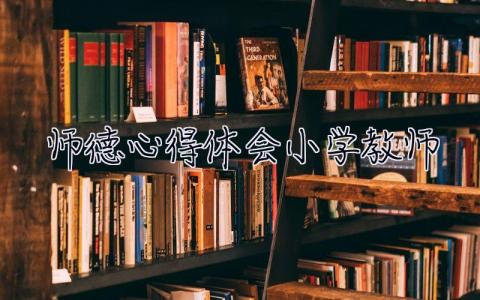 師德心得體會小學教師  師德心得體會