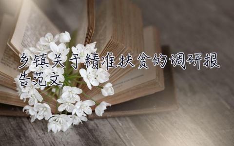 鄉鎮關于精準扶貧的調研報告范文 鄉鎮關于精準扶貧的調研報告