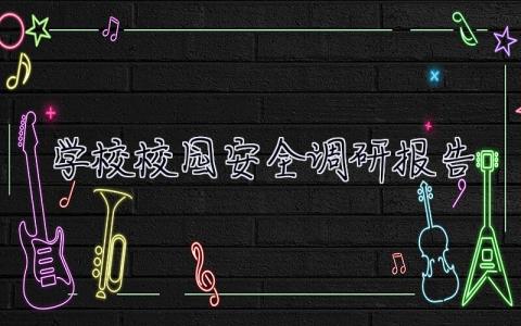 學校校園安全調研報告 鄉鎮**校園安全調研報告