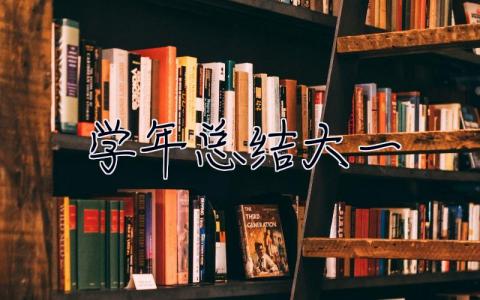 學年總結大一 學年總結