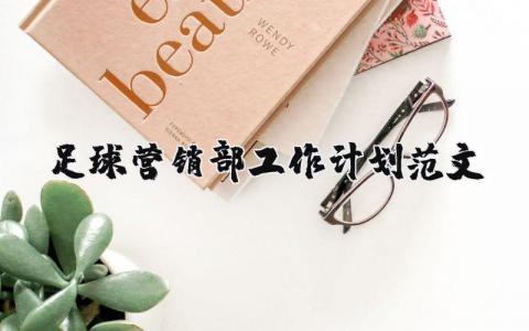 足球營銷部工作計劃范文 優選14篇
