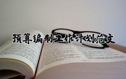 預算編制工作計劃范文（優選9篇）