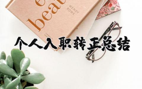 個人入職轉正總結 入職轉正個人自評（優選12篇）