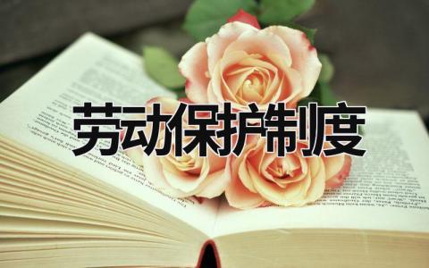 勞動保護(hù)制度 勞動保護(hù)制度不包括什么制度 (16篇）