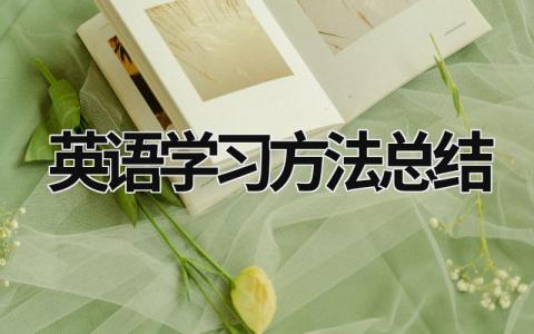 英語學習方法總結  (16篇）