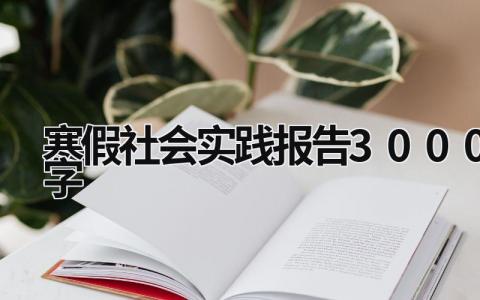 寒假社會實踐報告3000字 寒假社會實踐報告3000字 大學生免費 (18篇）