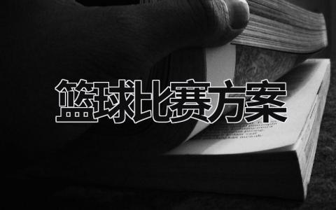 籃球比賽方案 男子籃球比賽方案 (19篇）