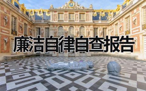 廉潔自律自查報(bào)告 廉潔自律自查報(bào)告范文 (15篇）