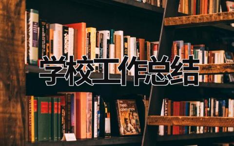 學校工作總結 學校工作總結匯報材料 (16篇）