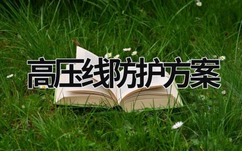 高壓線防護(hù)方案 高壓線防護(hù)方案怎么寫 (6篇）