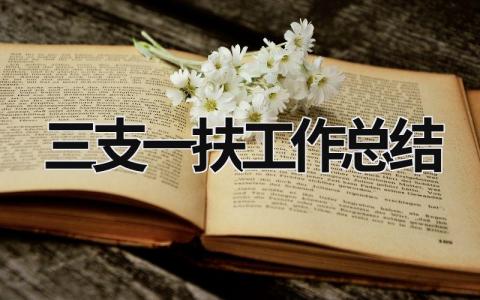 三支一扶工作總結 三支一扶工作總結簡短 (9篇）