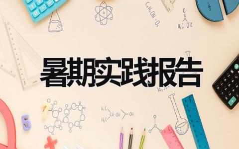 暑期實踐報告 暑期實踐報告 (15篇）