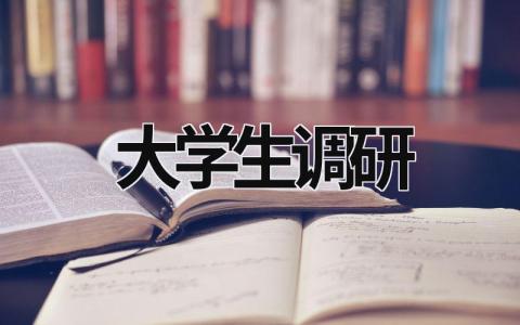 大學生調研 大學生調研心得體會 (15篇）