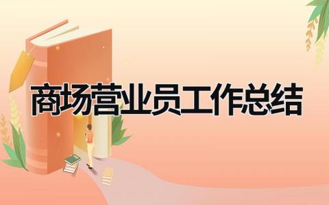 商場營業員工作總結 商場營業員工作總結和計劃 (19篇）