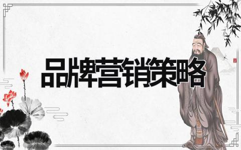 品牌營(yíng)銷策略  (13篇）