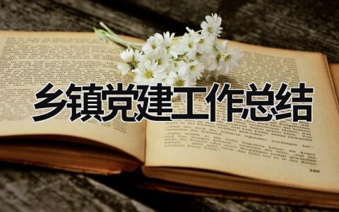 鄉鎮黨建工作總結 鄉鎮黨建工作總結2023 (8篇）