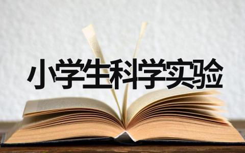 小學生科學實驗  (16篇）