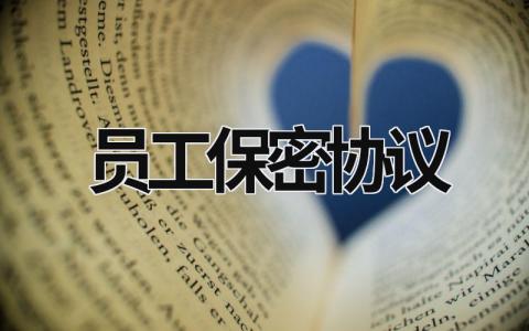 員工保密協議 員工保密協議書 (16篇）