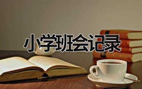 小學班會記錄 小學班會記錄范文10篇稿件 (17篇）