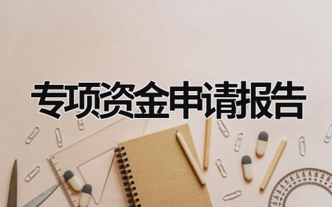 專項資金申請報告  (15篇）