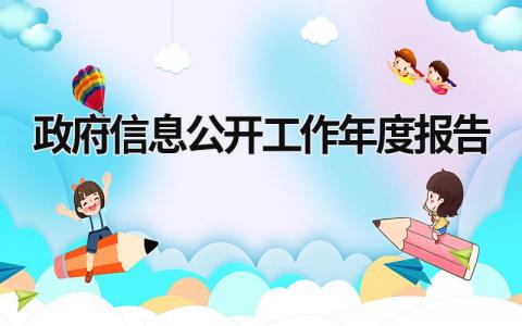 政府信息公開工作年度報告 應當公布政府信息公開工作年度報告 (18篇）