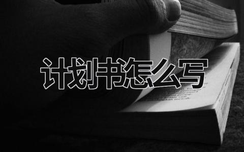 計劃書怎么寫 項目計劃書怎么寫 (17篇）
