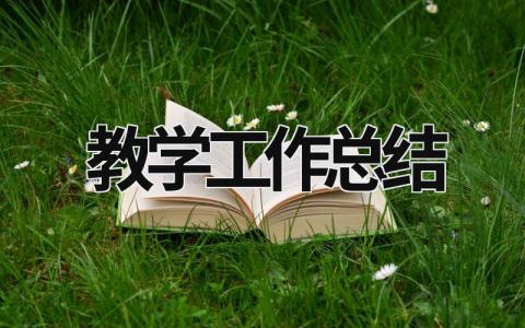 教學工作總結 教學工作總結結尾優(yōu)美的句子 (21篇）