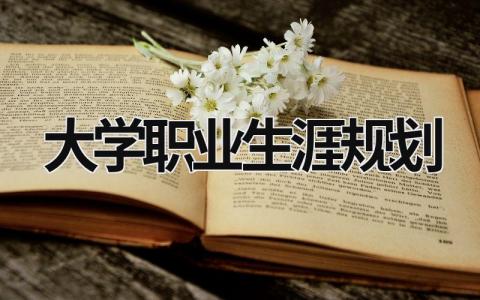 大學(xué)職業(yè)生涯規(guī)劃 大學(xué)職業(yè)生涯規(guī)劃 (16篇）