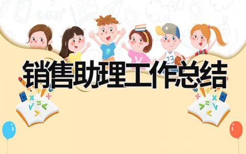 銷售助理工作總結 銷售助理工作總結簡短 (16篇）