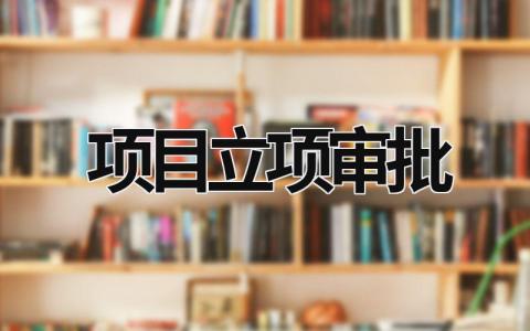 項目立項審批 項目立項審批流程 (20篇）