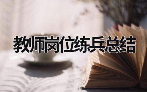 教師崗位練兵總結(jié) 教師崗位練兵總結(jié)發(fā)言 (20篇）