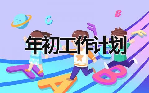 年初工作計劃 年初工作計劃發言稿 (20篇）