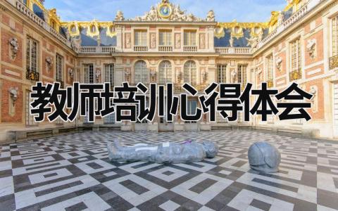 教師培訓(xùn)心得體會(huì) 教師培訓(xùn)心得體會(huì)500字 (15篇）